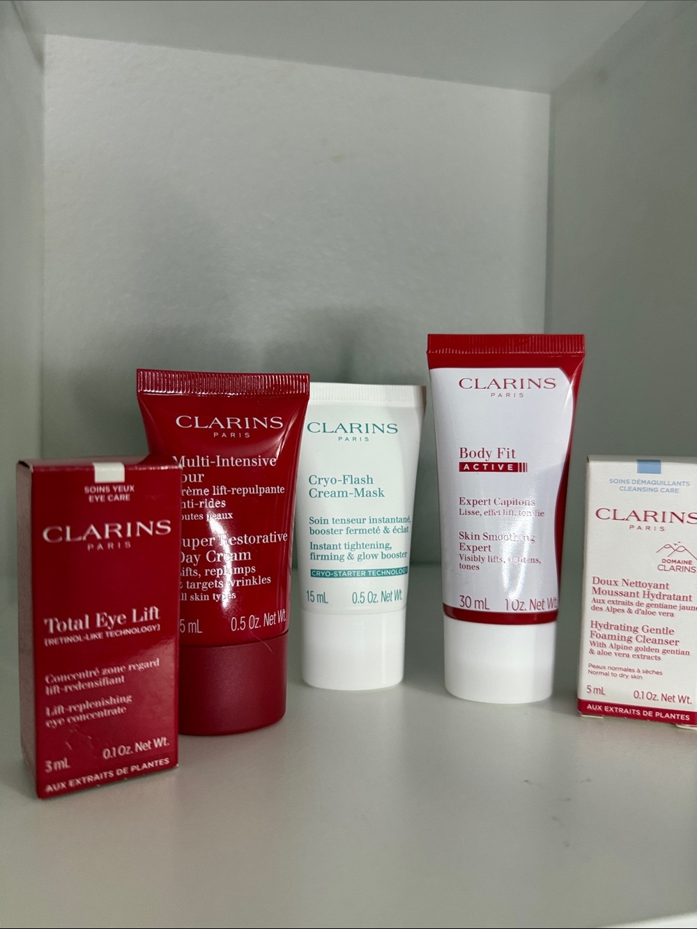 Clarins Skincare Bundle - Multi-Intensive, Cryo-Flash & Body Fit - New!